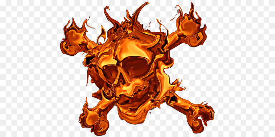 Skull 020 Decal, Fire, Flame, Bonfire Free Transparent Png