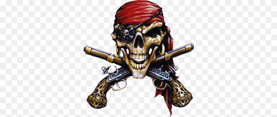 Skull 109 Pirate Skulls Background, Person, Gun, Weapon Free Transparent Png