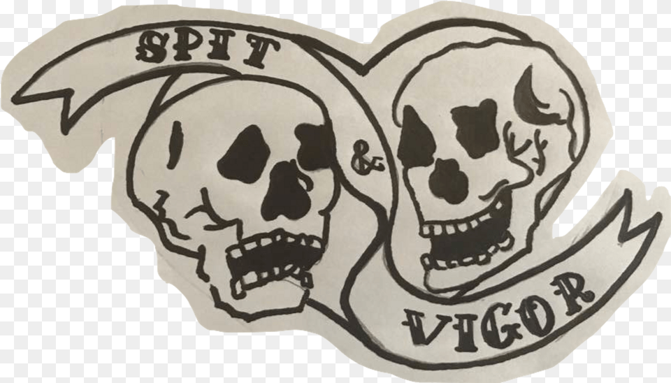 Skull, Sticker, Face, Head, Person Png