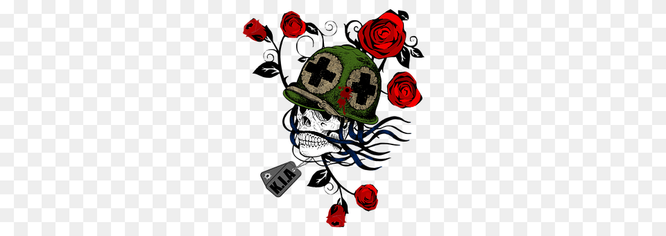 Skull Flower, Plant, Rose, Art Png Image