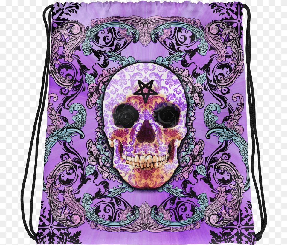 Skull, Purple, Pattern, Cushion, Home Decor Png Image