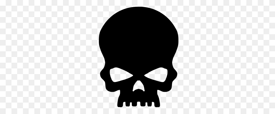 Skull, Stencil, Silhouette, Animal, Mammal Free Png Download
