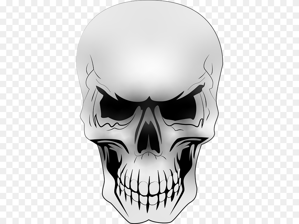 Skull, Stencil, Head, Person, Adult Free Png Download