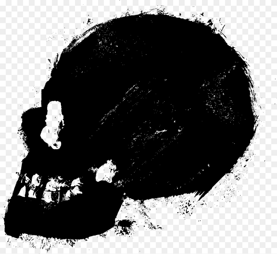 Skull, Gray Free Png Download