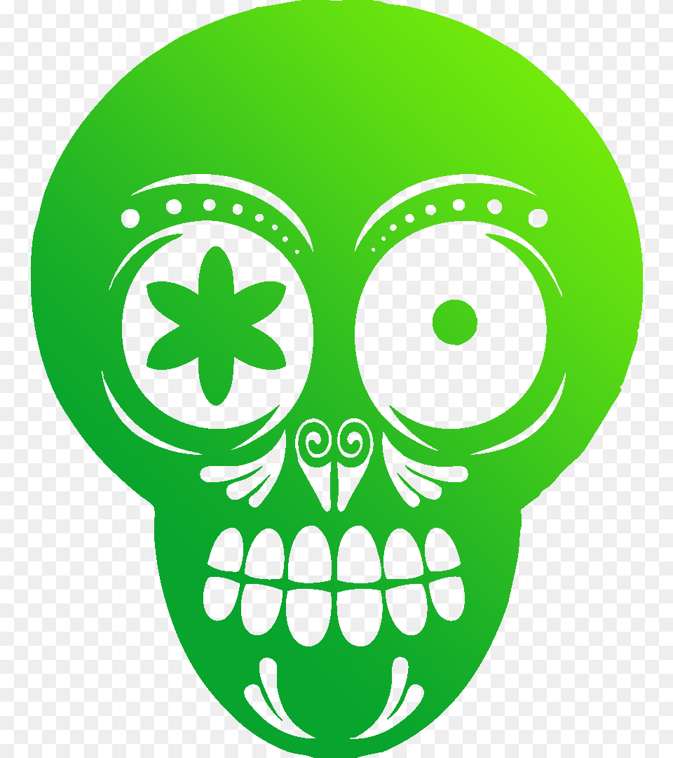 Skull, Green, Leaf, Plant, Logo Free Transparent Png