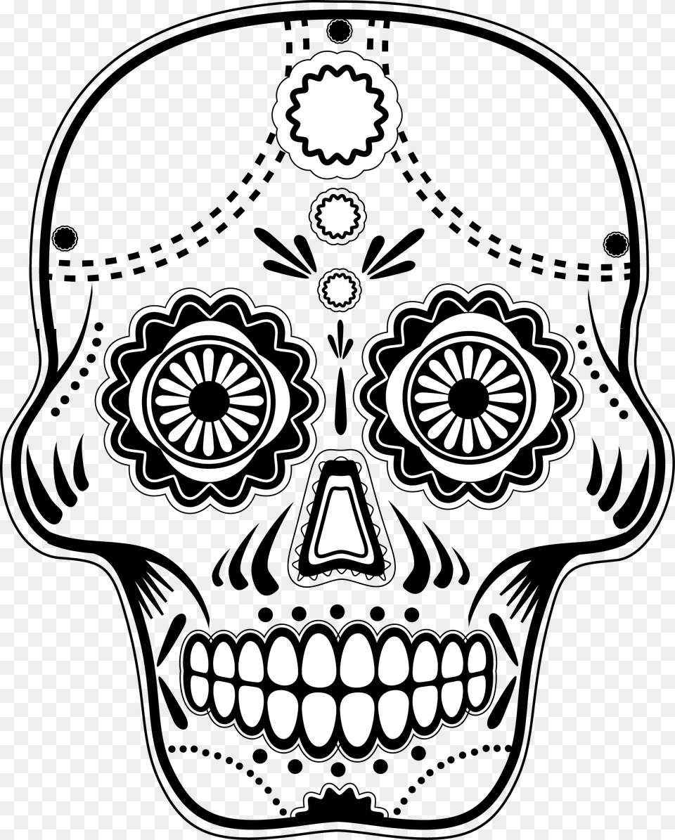 Skull, Art, Doodle, Drawing, Stencil Free Png