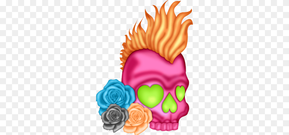 Skull, Art, Plant, Graphics, Flower Png
