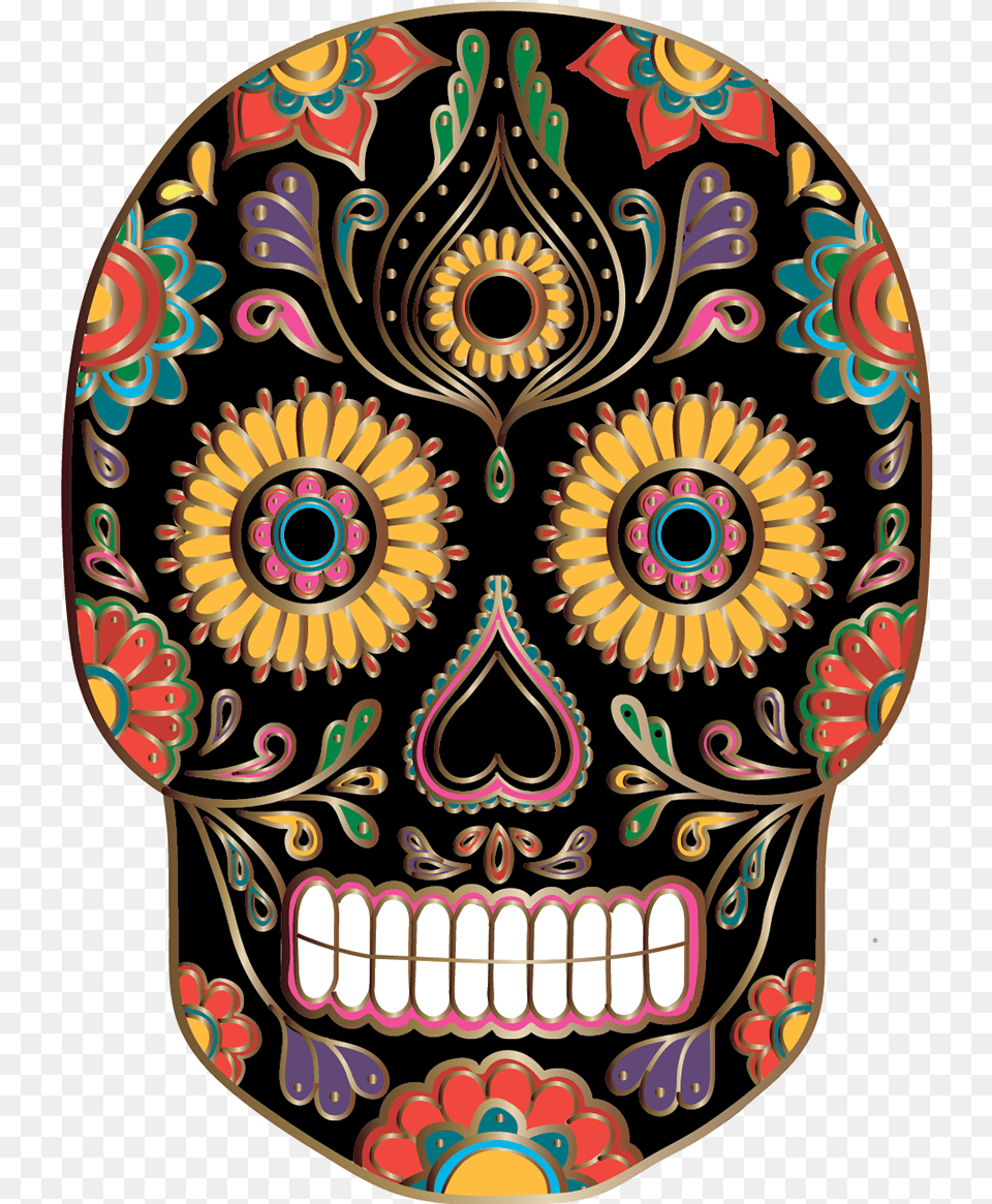 Skull, Pattern, Art, Face, Head Png