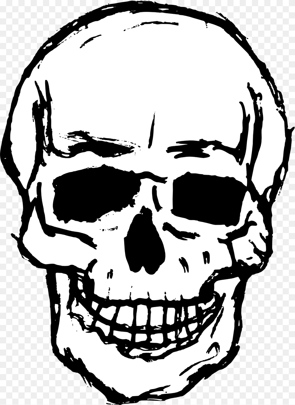 Skull, Stencil, Adult, Male, Man Png Image