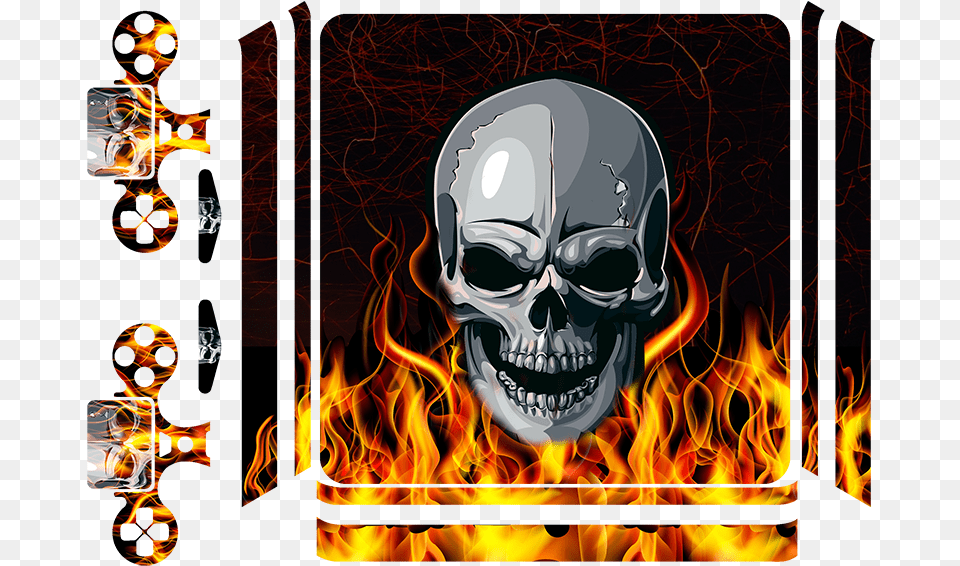 Skull, Bonfire, Fire, Flame Free Transparent Png