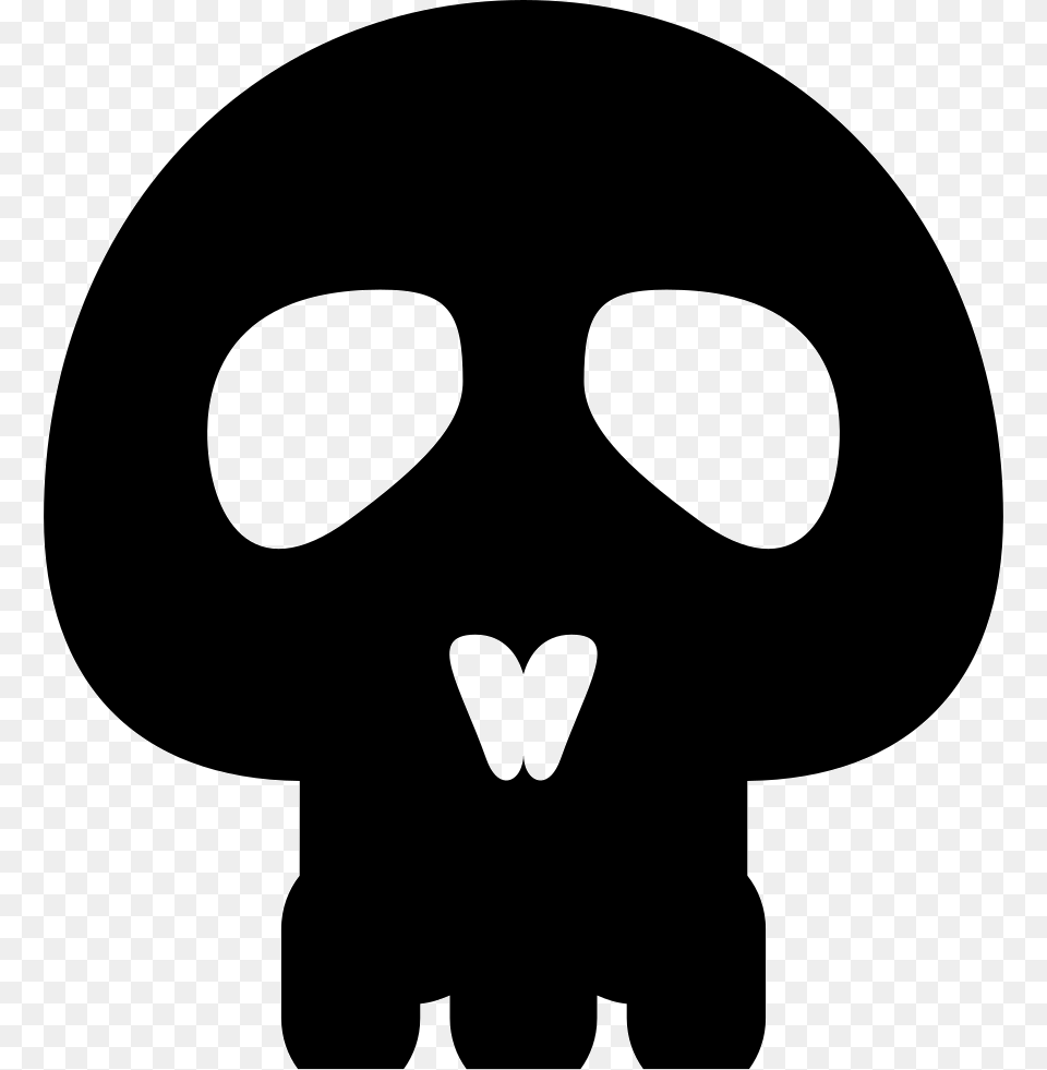 Skull, Stencil, Silhouette Png Image