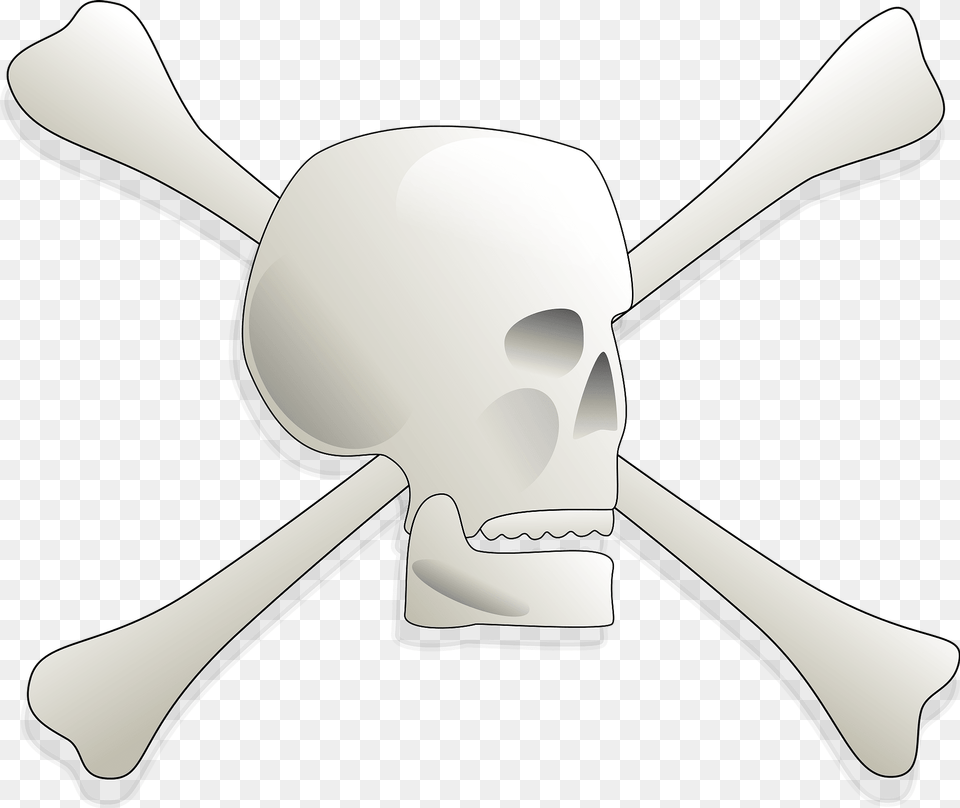 Skull And Bones Clipart, Cutlery, Bow, Weapon, Spoon Free Transparent Png