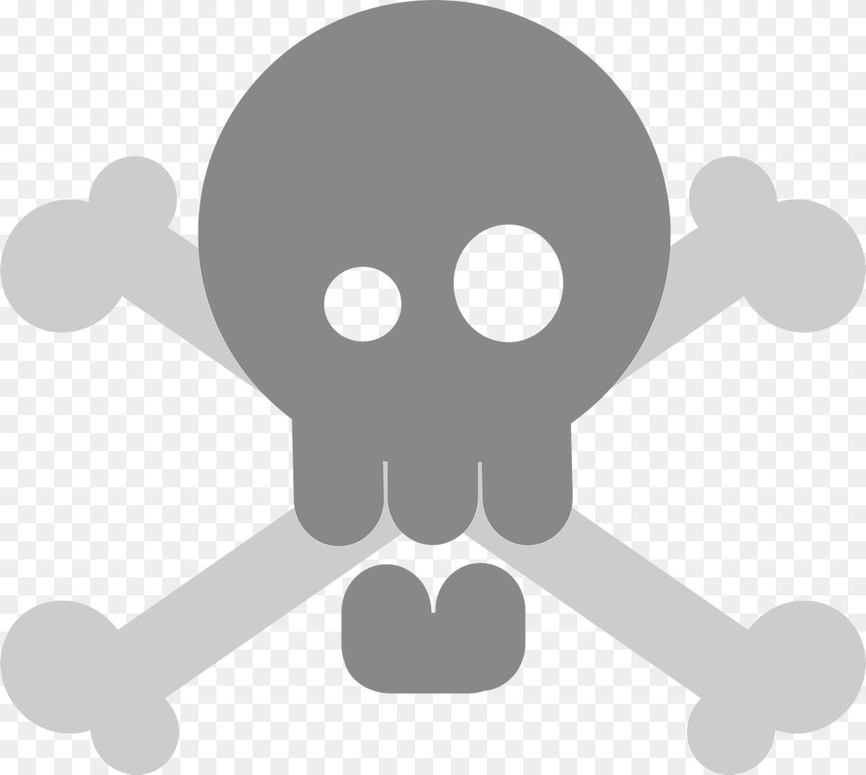 Skull And Cross Bones Grayscale Clipart, Person Free Png