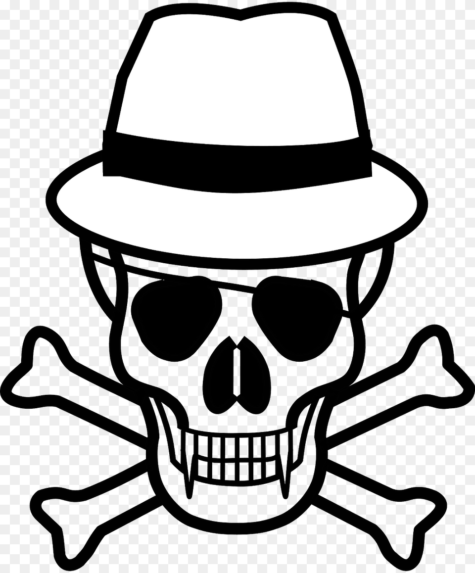 Skull And Crossbones, Clothing, Hat, Stencil, Sun Hat Png