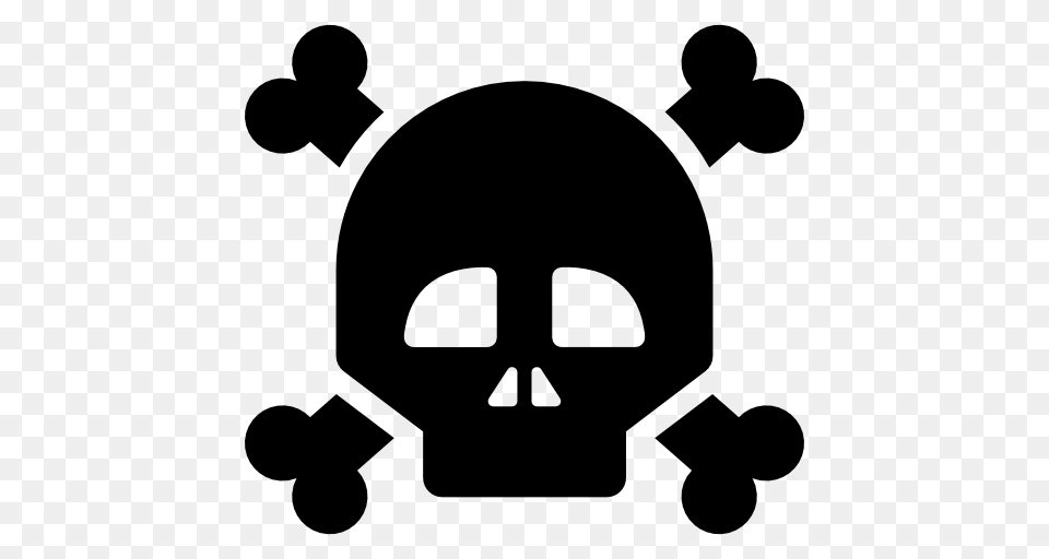 Skull And Crossbones, Stencil, Silhouette, Device, Grass Free Png