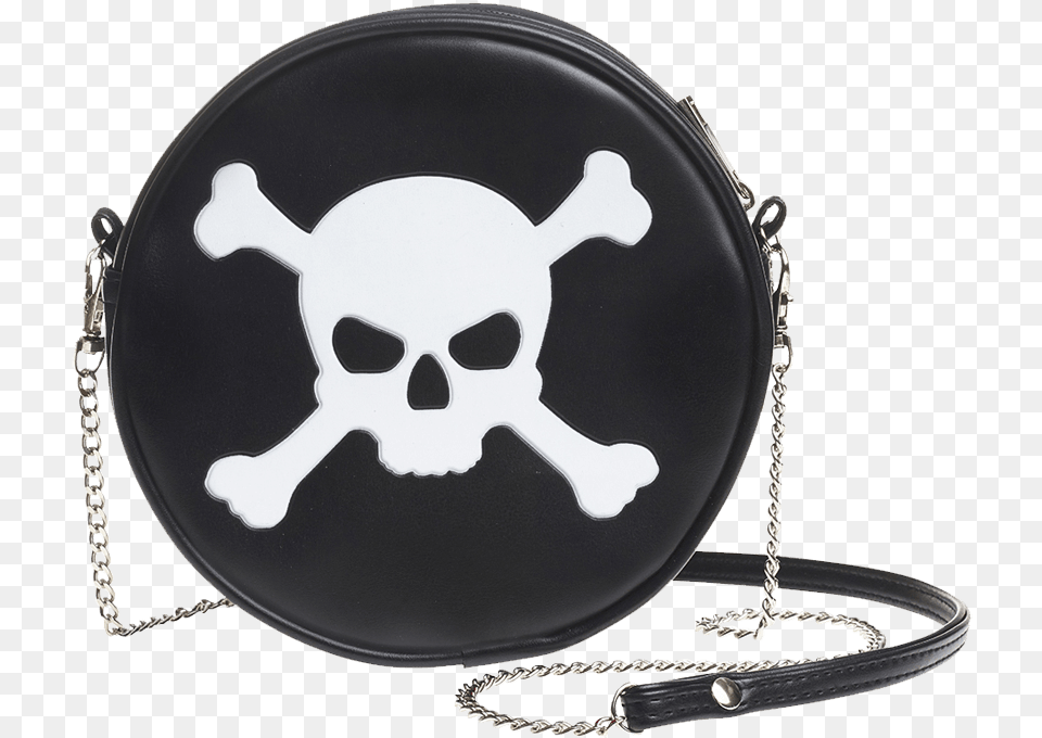 Skull And Crossbones Bag Black Handbag With Pink Skull, Accessories, Person, Pirate, Canine Free Png