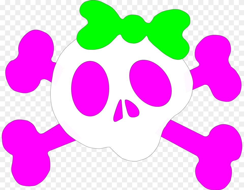 Skull And Crossbones Child Girly Girl Human Skull Symbolism, Purple, Toy, Baby, Person Free Png