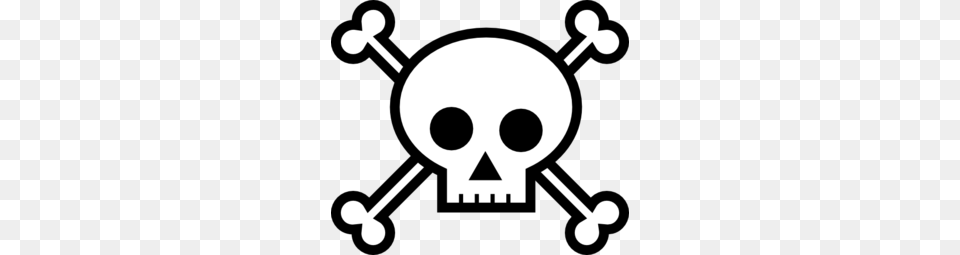 Skull And Crossbones Clip Art Harrys Party, Stencil Free Png