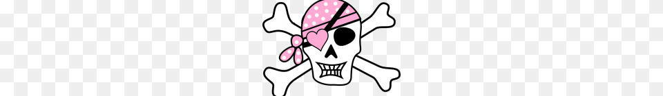 Skull And Crossbones Clip Art Skull Bones Piracy Skull, Person, Pirate, Baby Free Png