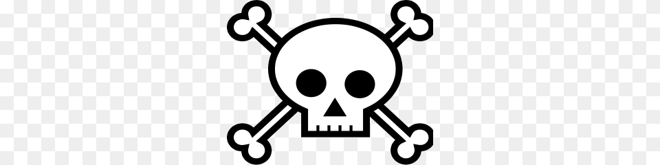 Skull And Crossbones Clip Arts For Web, Stencil Free Png