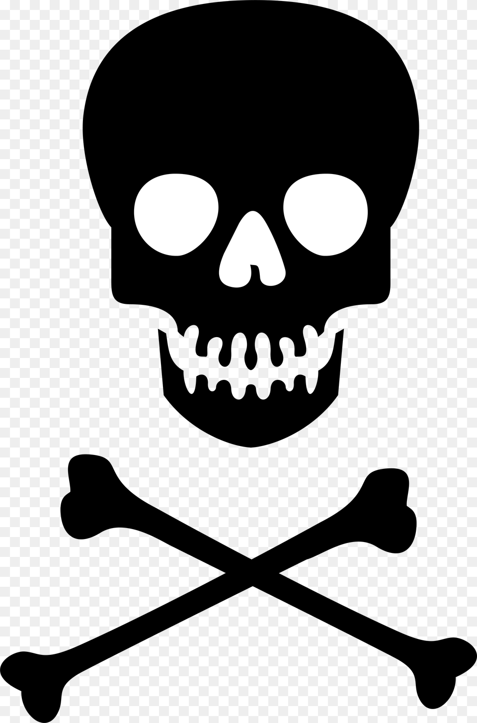 Skull And Crossbones Clipart Skull And Crossbones, Stencil, Silhouette, First Aid Png Image