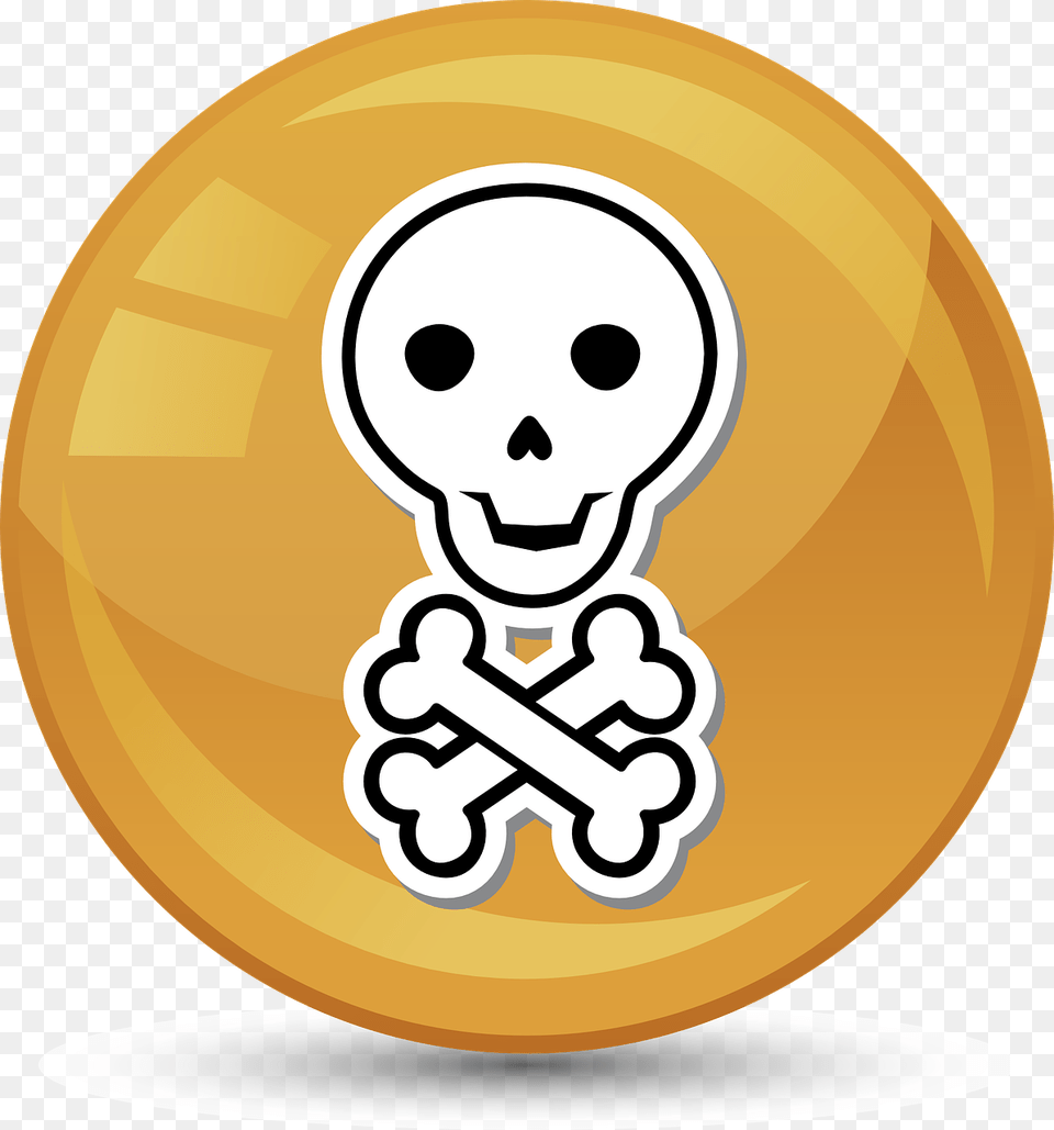 Skull And Crossbones Death Halloween, Face, Head, Person, Disk Free Png Download