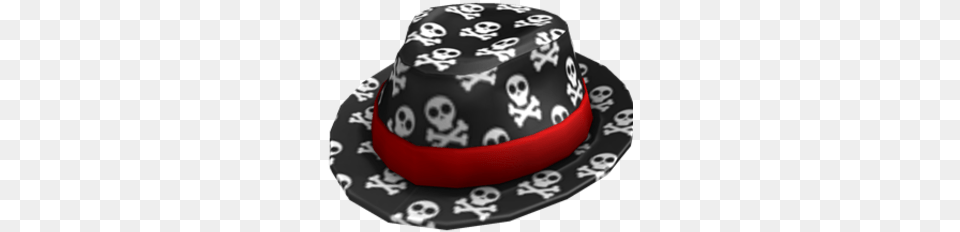 Skull And Crossbones Fedora Roblox Wikia Fandom Costume Hat, Clothing, Disk Png