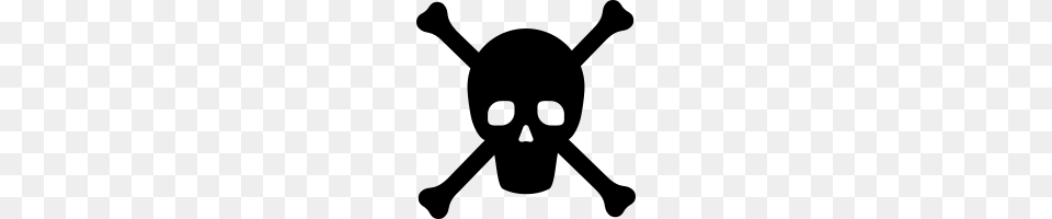 Skull And Crossbones Icons Noun Project, Gray Free Png