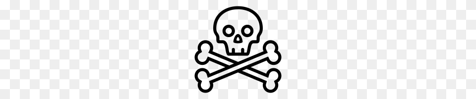 Skull And Crossbones Icons Noun Project, Gray Png