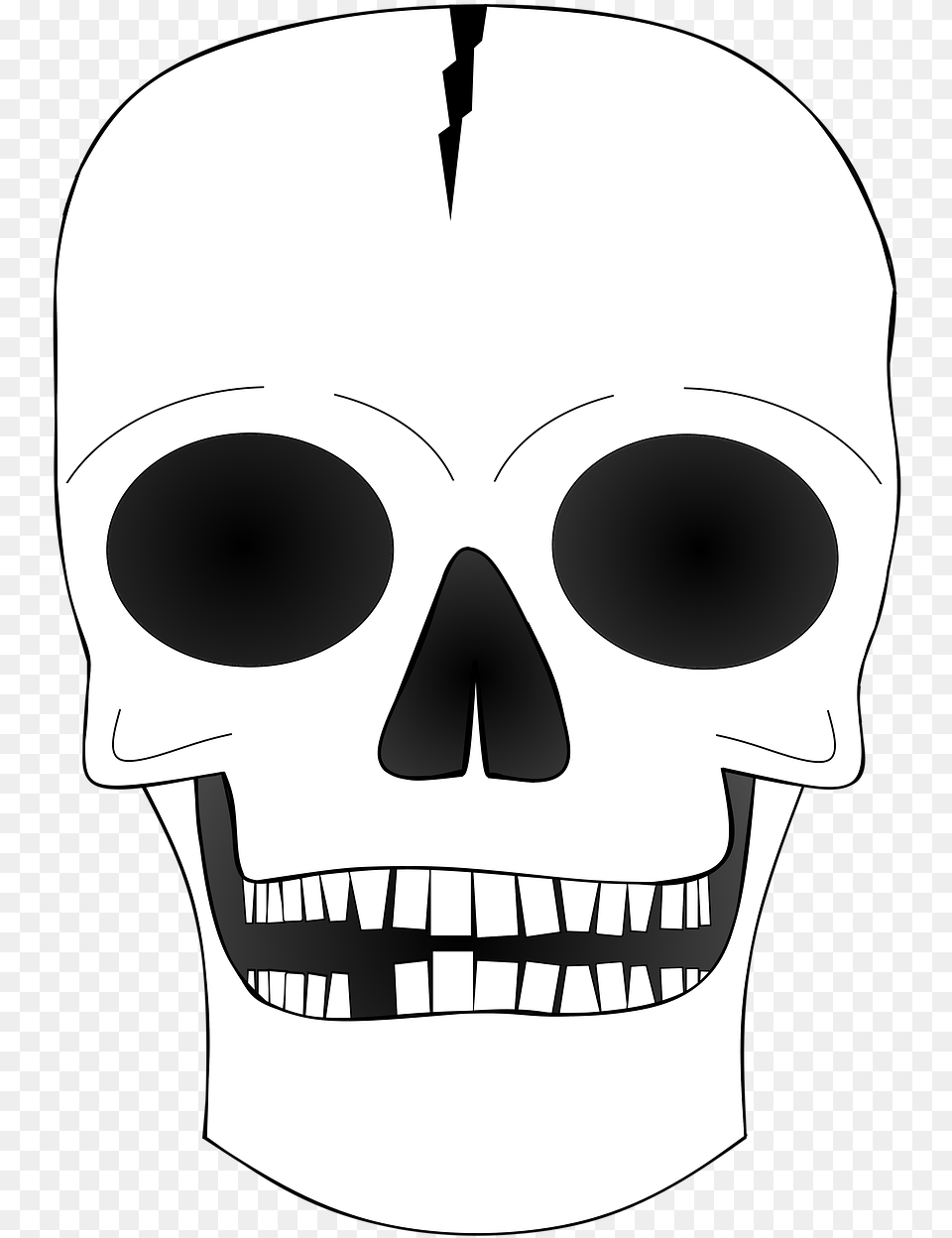 Skull And Crossbones Pirates Skull Death Bone Skull, Stencil, Body Part, Mouth, Person Png Image