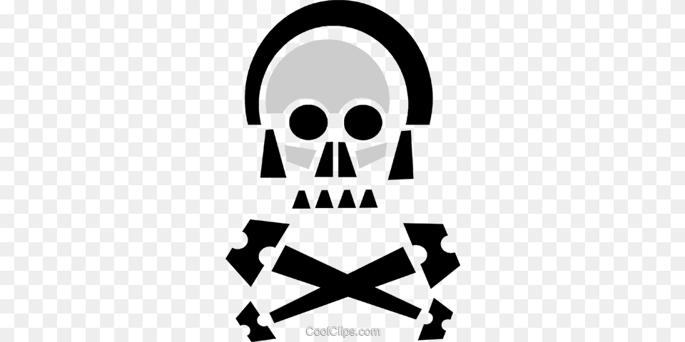 Skull And Crossbones Royalty Vector Clip Art Illustration Illustration, Person, Face, Head Free Transparent Png