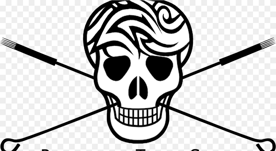 Skull And Crossbones Tattoos Skull And Crossbones, Stencil, Face, Head, Person Free Png