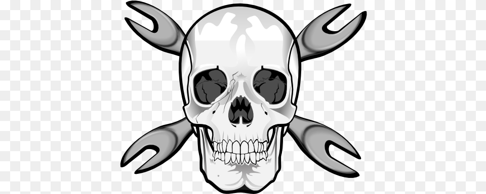 Skull And Crossed Wrench Transparent, Person, Body Part, Mouth, Teeth Free Png