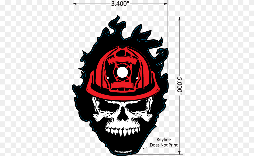 Skull And Flames, Clothing, Hardhat, Helmet, Adult Png