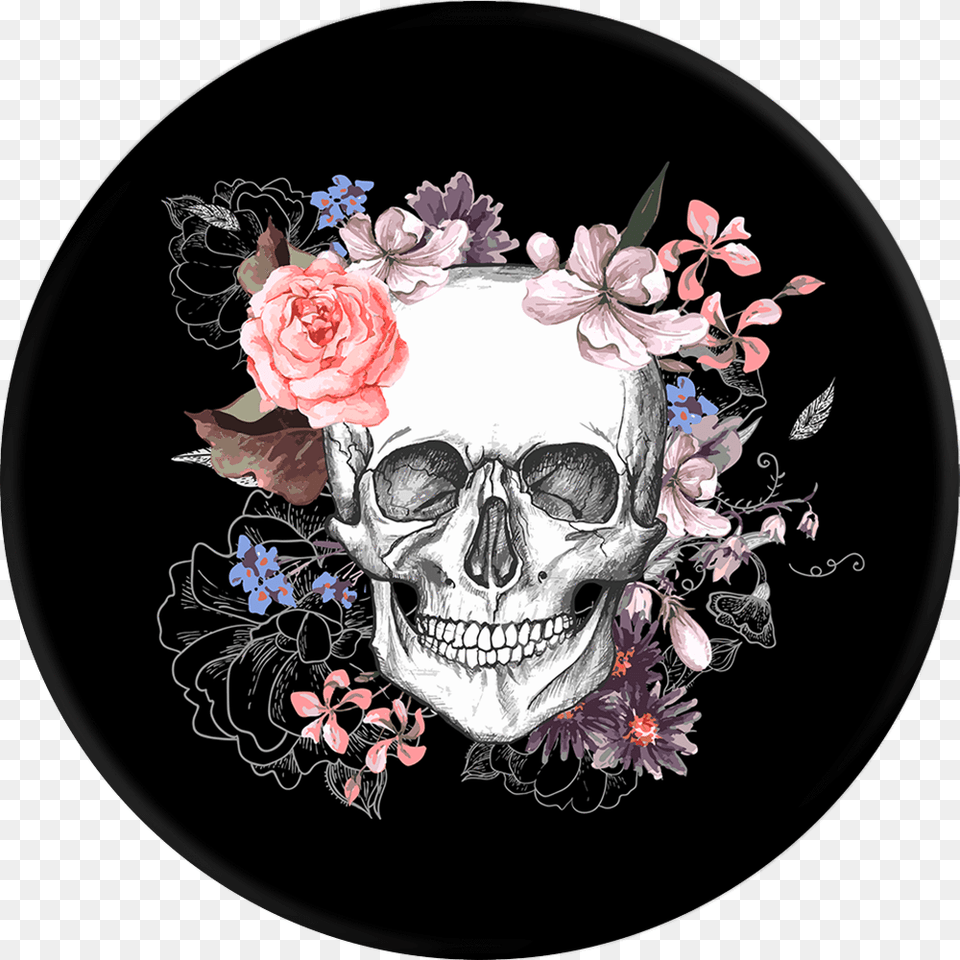 Skull And Flowers, Art, Pattern, Graphics, Flower Free Transparent Png