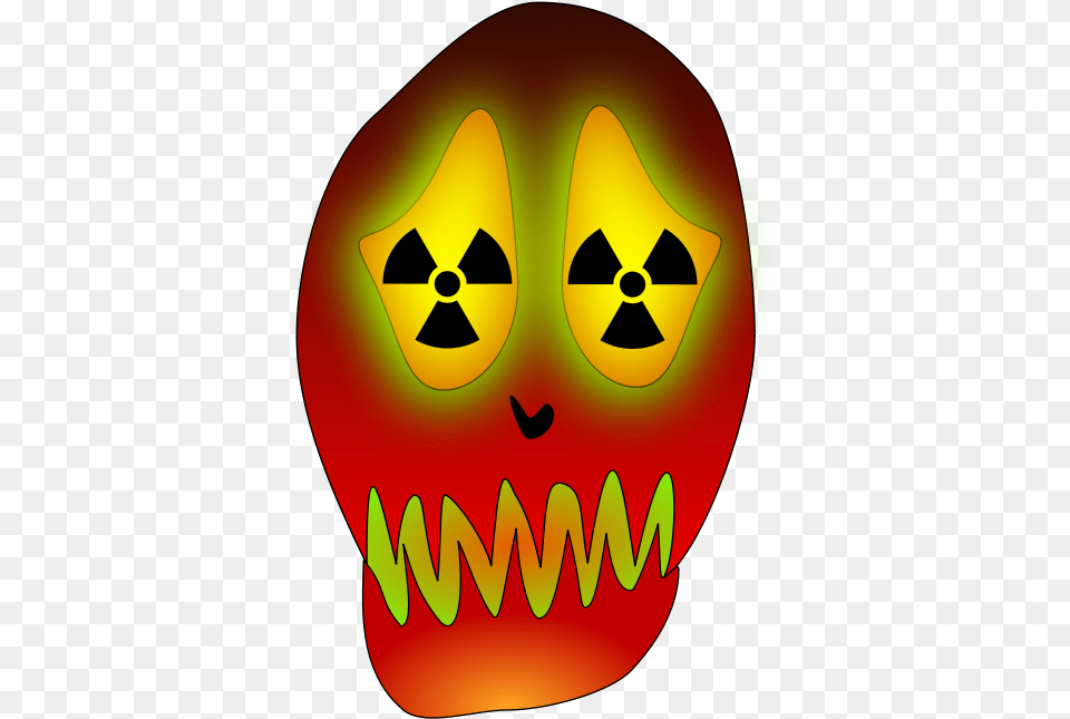 Skull And Nuclear Warning Radiation Symbol, Disk Free Png