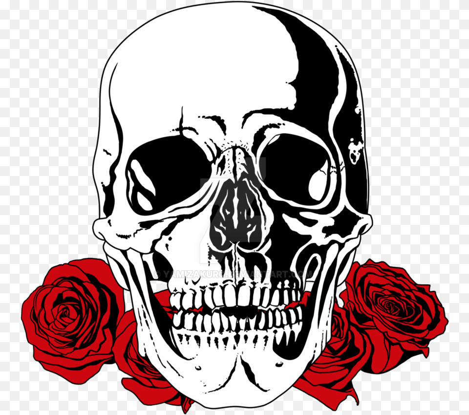 Skull And Roses, Flower, Plant, Rose, Adult Free Png Download