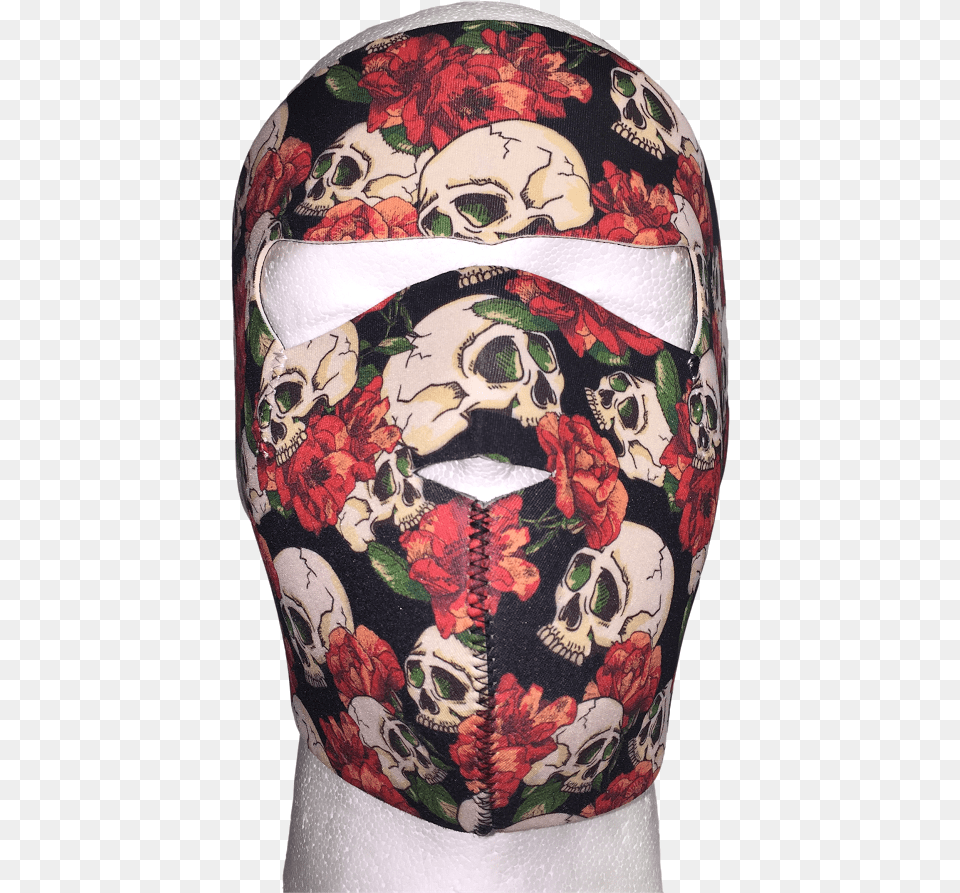 Skull And Roses Full Face Mask Pencil Skirt, Person, Skin, Tattoo, Head Free Png