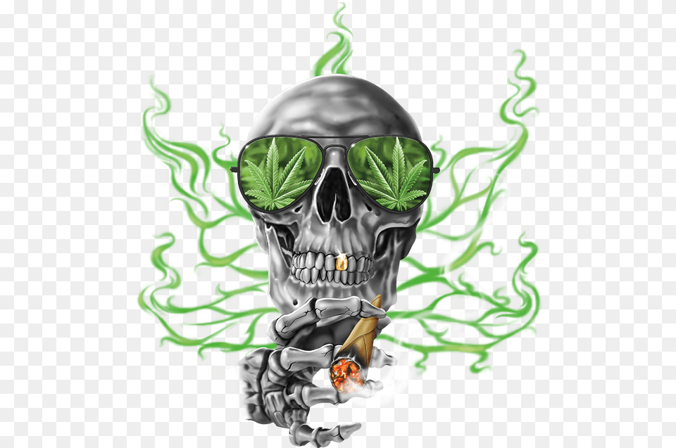 Skull And Smoke Smoking Skull, Green, Alien, Person, Face Free Png