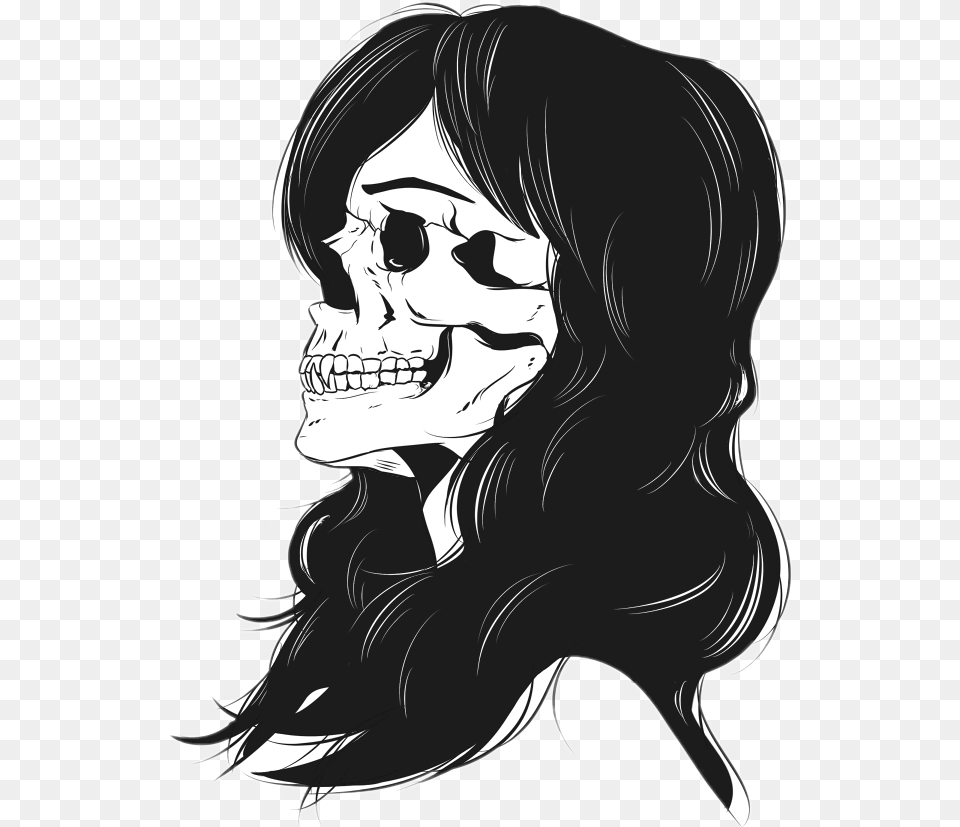 Skull Anime Horror Girl Horror Anime Girl, Publication, Book, Comics, Adult Png Image