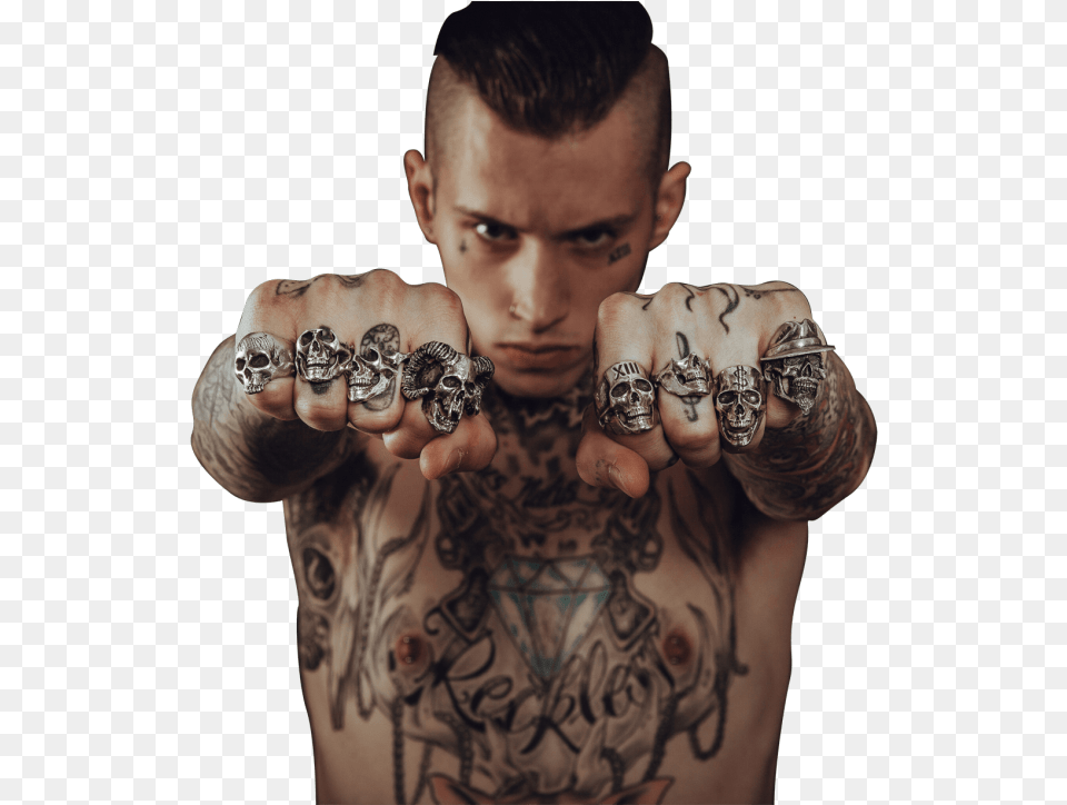 Skull Bedding Sets Slide Tattooed Man, Tattoo, Body Part, Skin, Finger Png Image