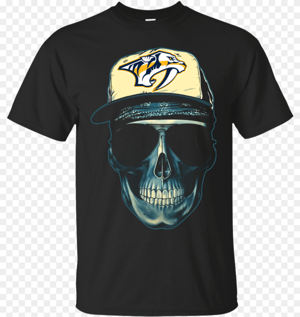 Skull Blue Nashville Predators T Shirt Nashville Predators Galaxy S5 Puck Case, T-shirt, Clothing, Sunglasses, Accessories Free Png