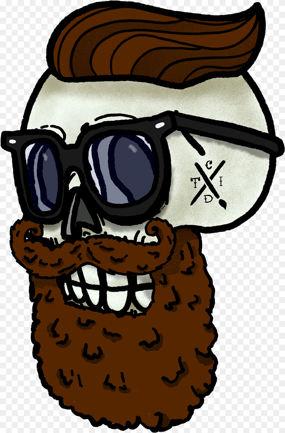 Skull Boy Hipster Design With Glasses Cartoon, Accessories, Goggles, Baby, Person Free Png