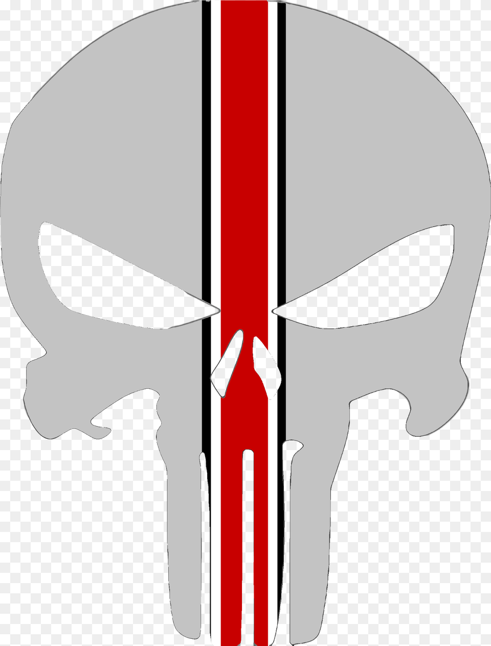 Skull Buck Eye Stripe Punisher Skull Red, Cross, Symbol, Clothing, Footwear Png Image