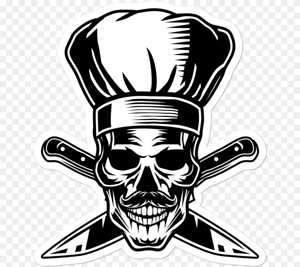 Skull Chef Vector, Stencil, Sticker, Person, Face Free Png