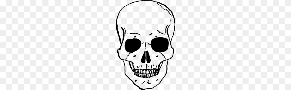 Skull Clip Art Black And White, Gray Free Png