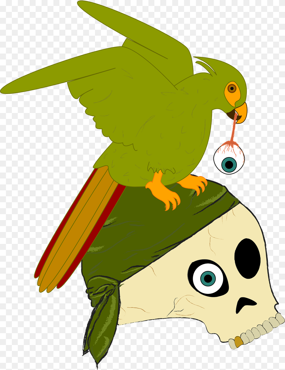 Skull Clipart, Animal, Beak, Bird, Green Free Transparent Png