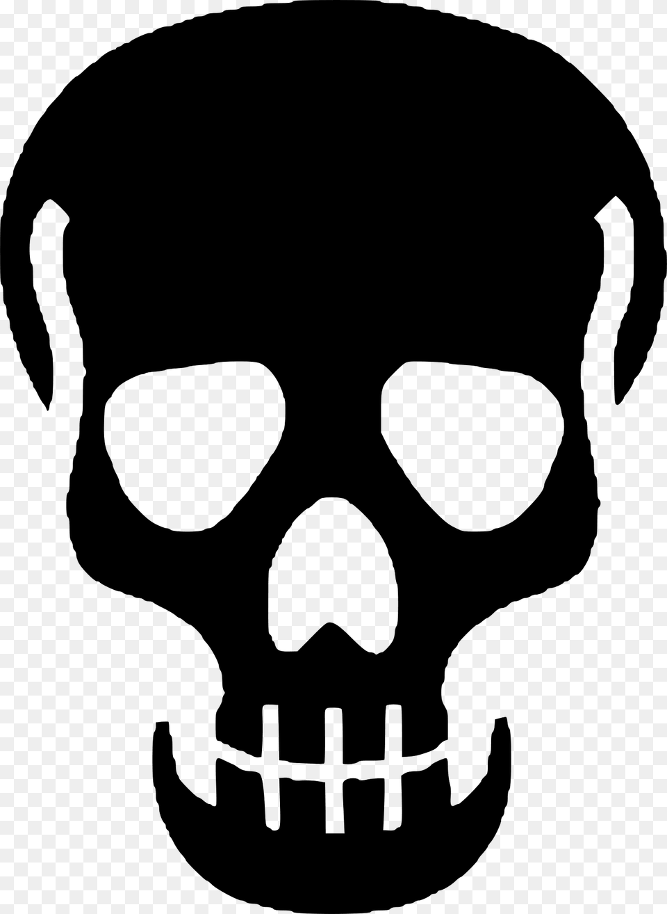 Skull Clipart, Stencil, Person Free Png