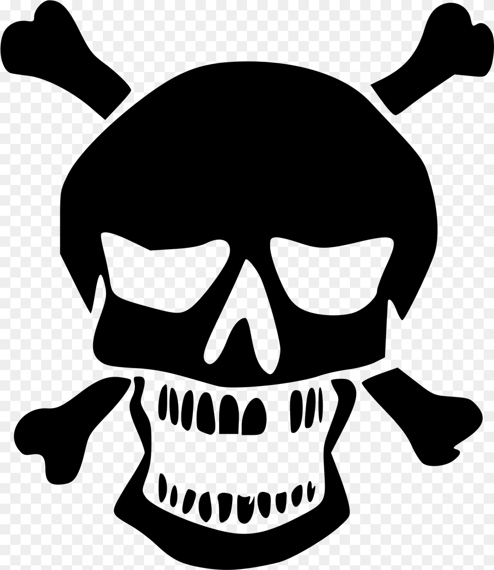 Skull Clipart, Gray Free Png Download