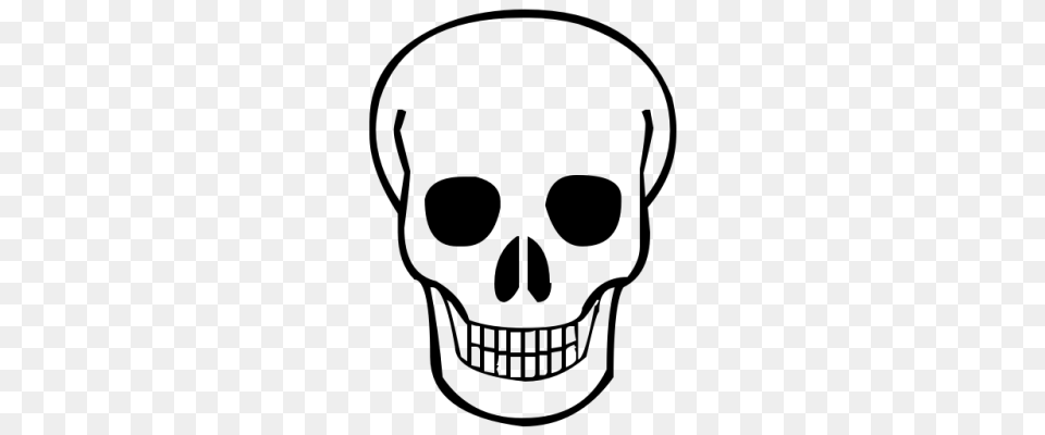 Skull Clipart Body, Gray Png
